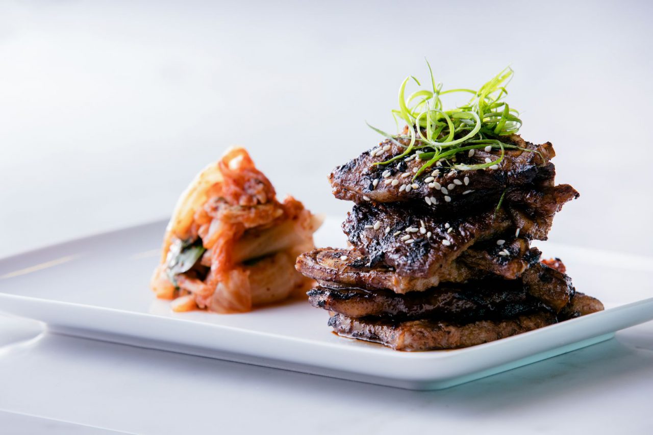 WOLFGANG PUCK'S CUT BEEF SHORTRIBS WITH KIM CHI