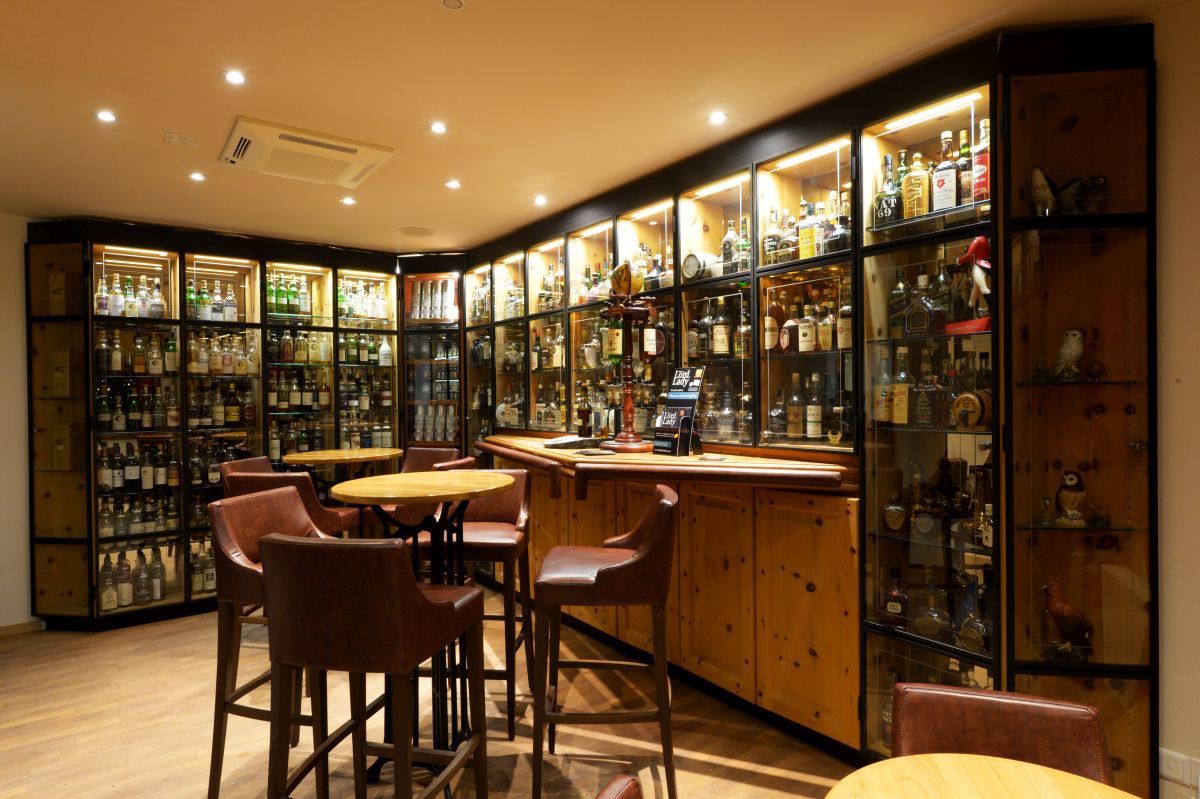 Devil's Place whisky bar in Hotel Amhaus am See in St Moritz, Switzerland