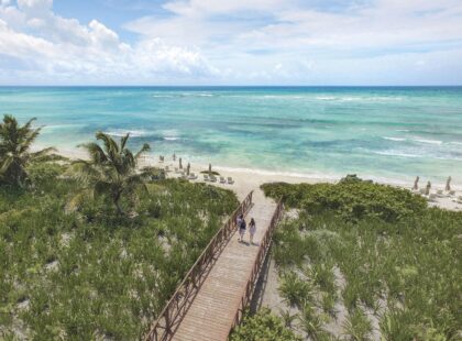 beach walkway akumal mexico