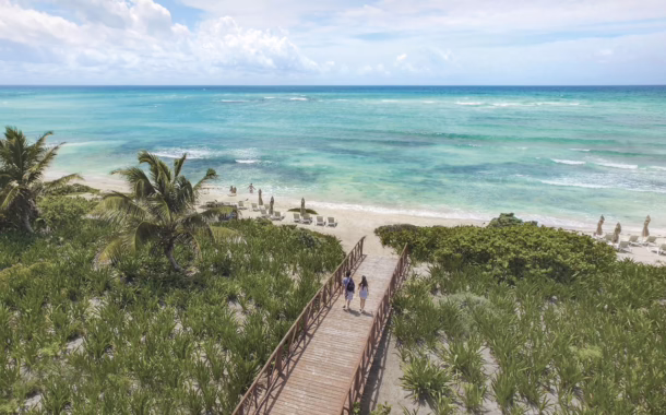 beach walkway akumal mexico