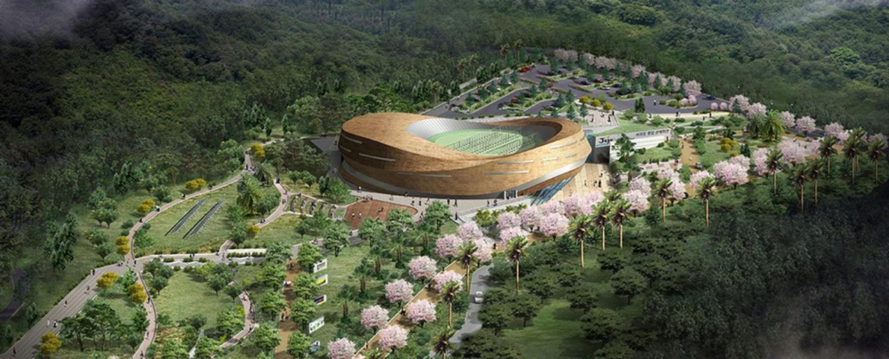 seoqigpo arts center jeju bird's eye view