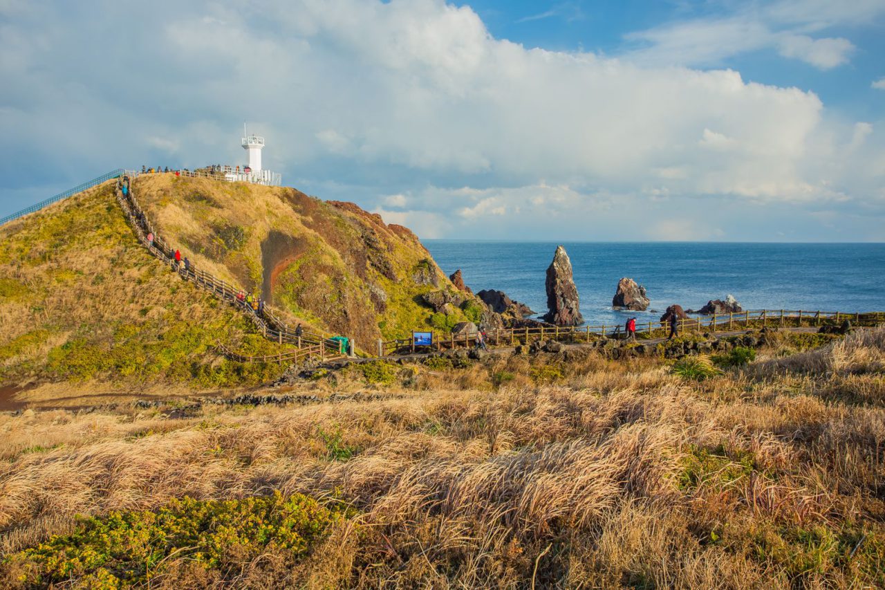 Seopjikoji Mount in Jeju Island, South Korea bangdupo lighthouse
