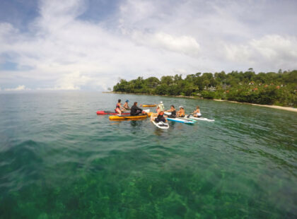 People paddling in the east coast.