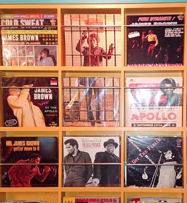 vinyl records wall jazz