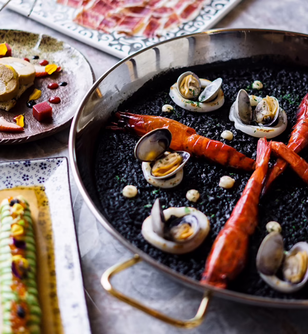 black paella
