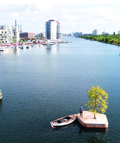 CPH-Ø1, a man-made wooden island in Copenhagen’s South Harbour