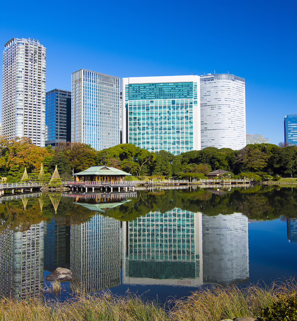 Hamarikyu Gardens city japanese