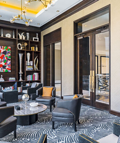 Striking art pieces can be found throughout the hotel