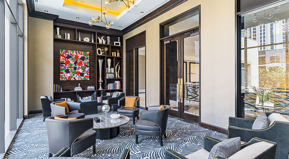 Striking art pieces can be found throughout the hotel