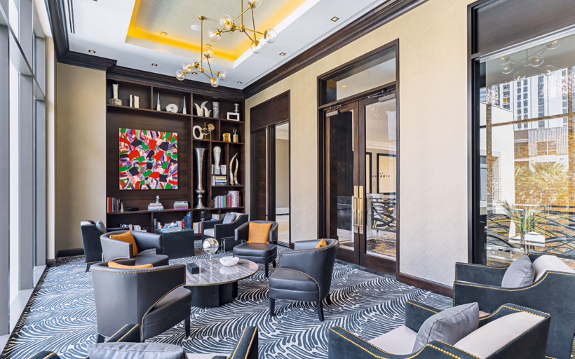 Striking art pieces can be found throughout the hotel
