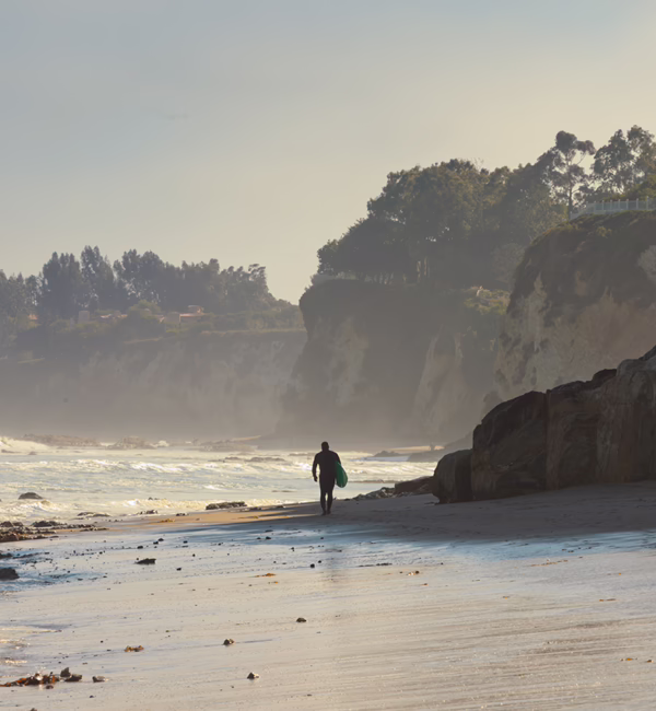 Surfing in Malibu