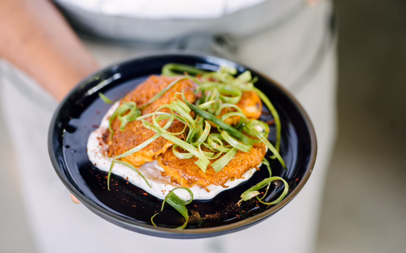 latkes with kimchi from Native