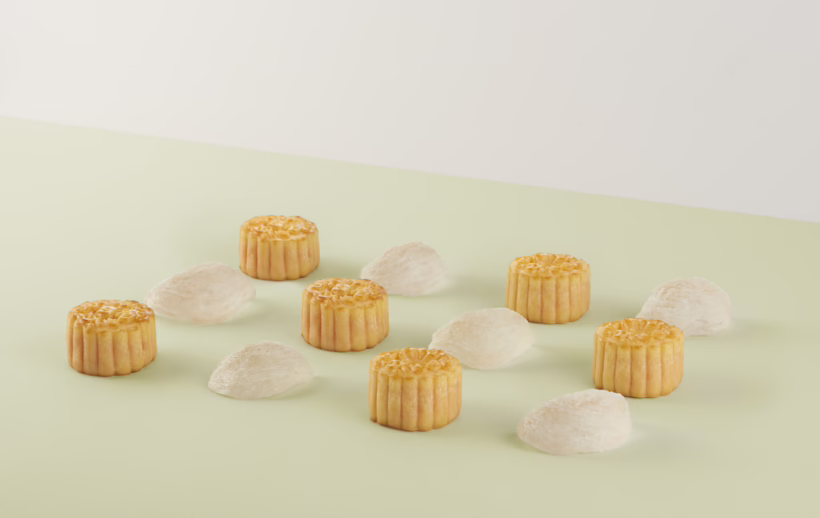 Shangri-La's signature mini baked custard with bird's nest