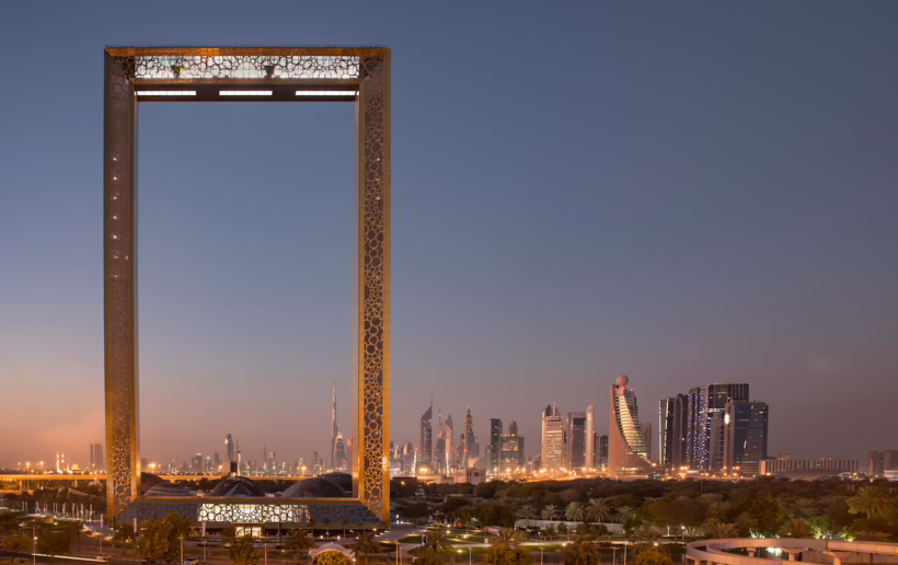 The towering Dubai Frame, SilverKris