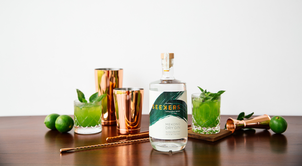 Seekers gin Cambodia Silkwinds