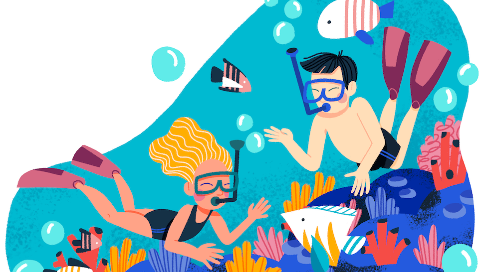 Snorkeling kids hotel silkwinds