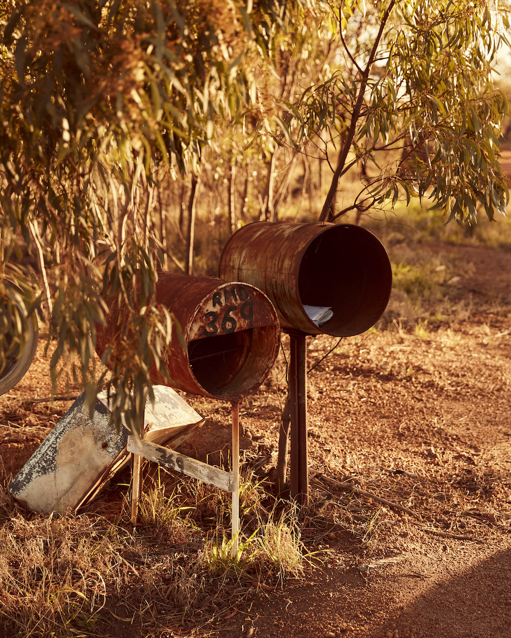 Roadside letterboxes on the road between Katanning and Pingrup Western Australia silverkris