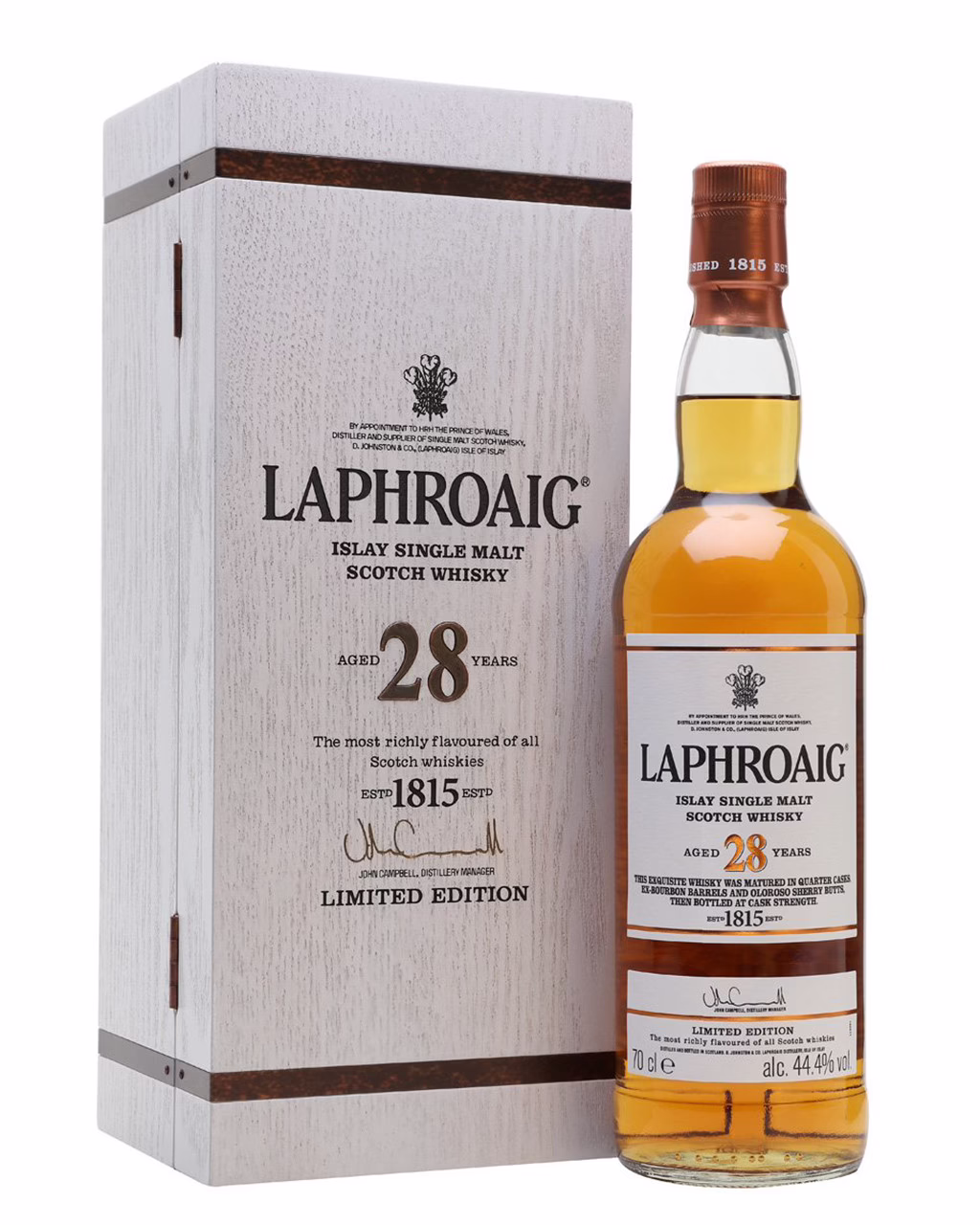 Whisky 101 Laphroaig 28-year-old single malt Scotch whisky
