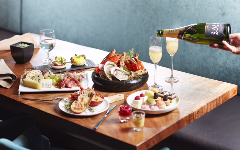 breakfast platter champagne aesthetic