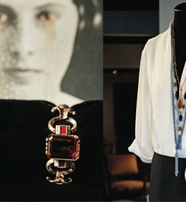 modern chunky ring white blouse couture fashion studio