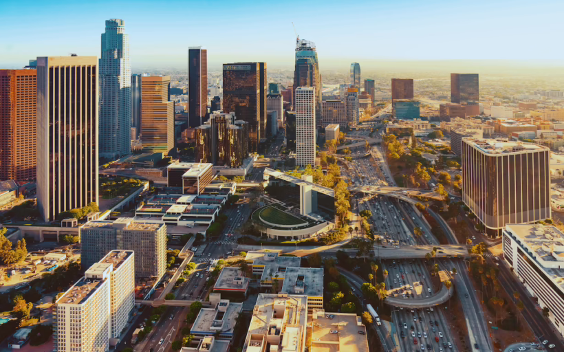 Aerial view of Los Angeles