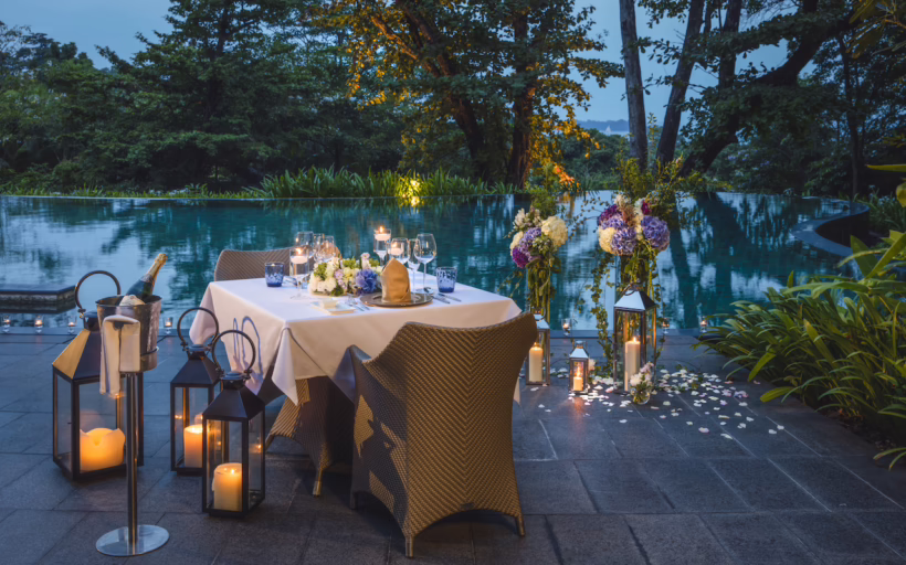 Capella Singapore_Poolside Dining Valentine's Day staycation