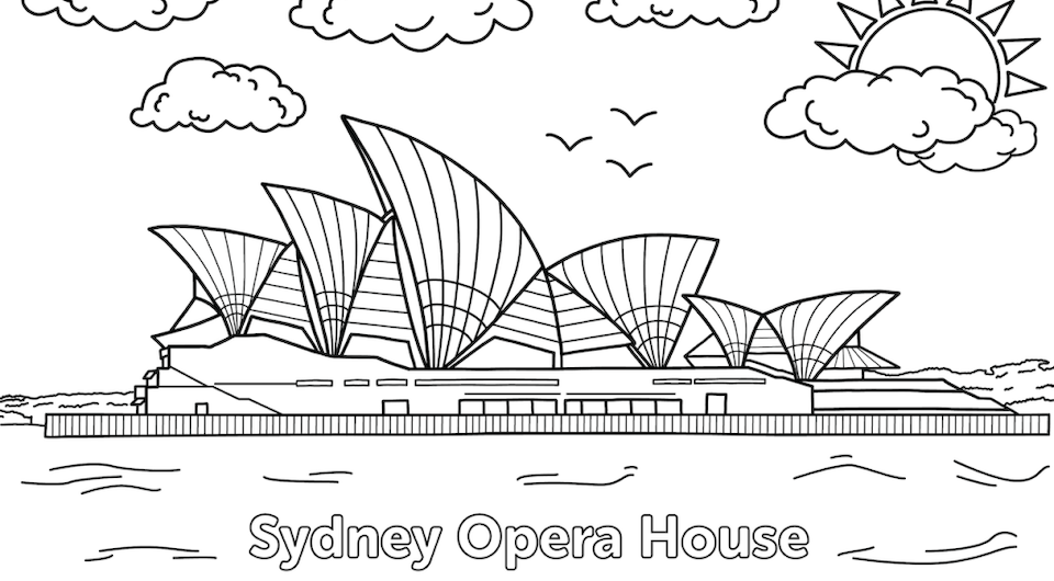 sydney opera house illustration