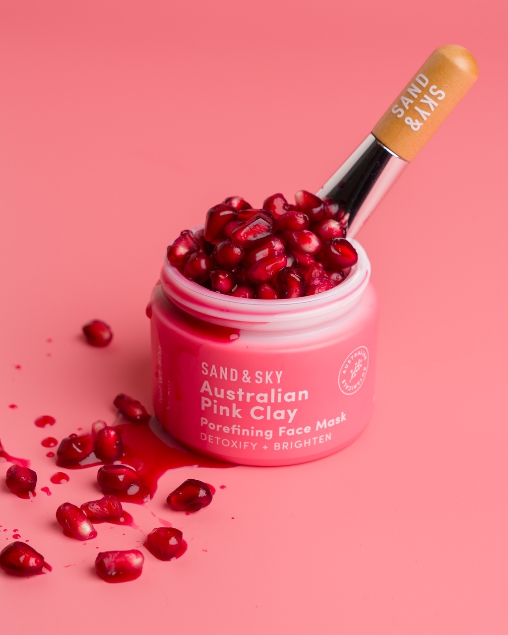 Sand and Sky Australian Pink Clay Mask KrisShop Green