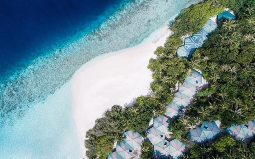 Ariel view Embudu Village