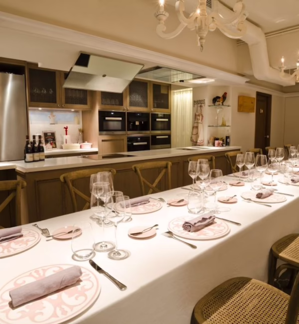 restaurant aesthetic long table fancy