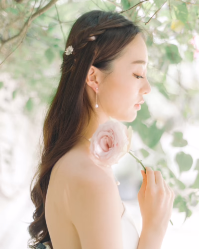 girl flower photography