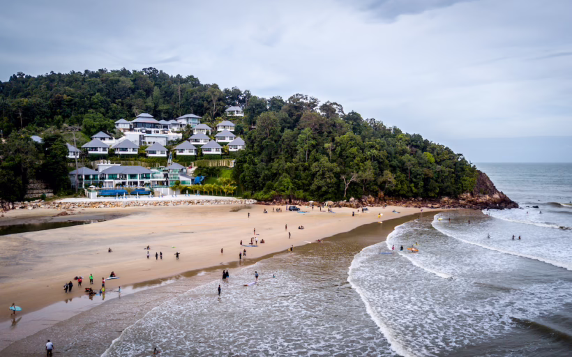 Surfing in Cherating, Malaysia