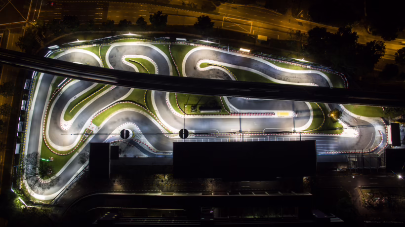 KF1 offers nighttime go-karting