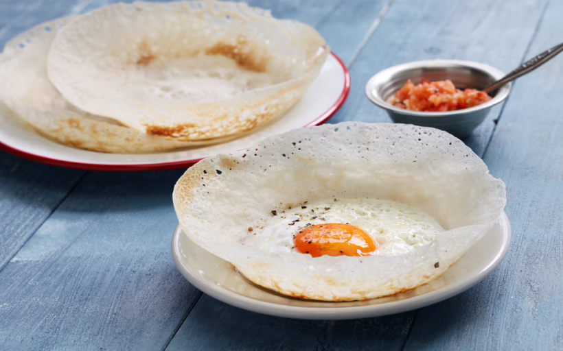 Sri Lankan egg hoppers