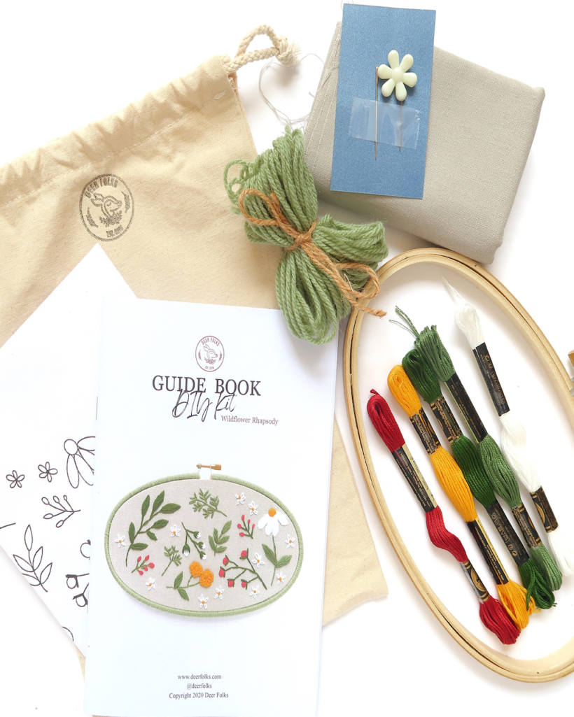 embroidery diy kit stay home