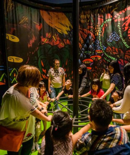Young visitors at the National Gallery Singapore