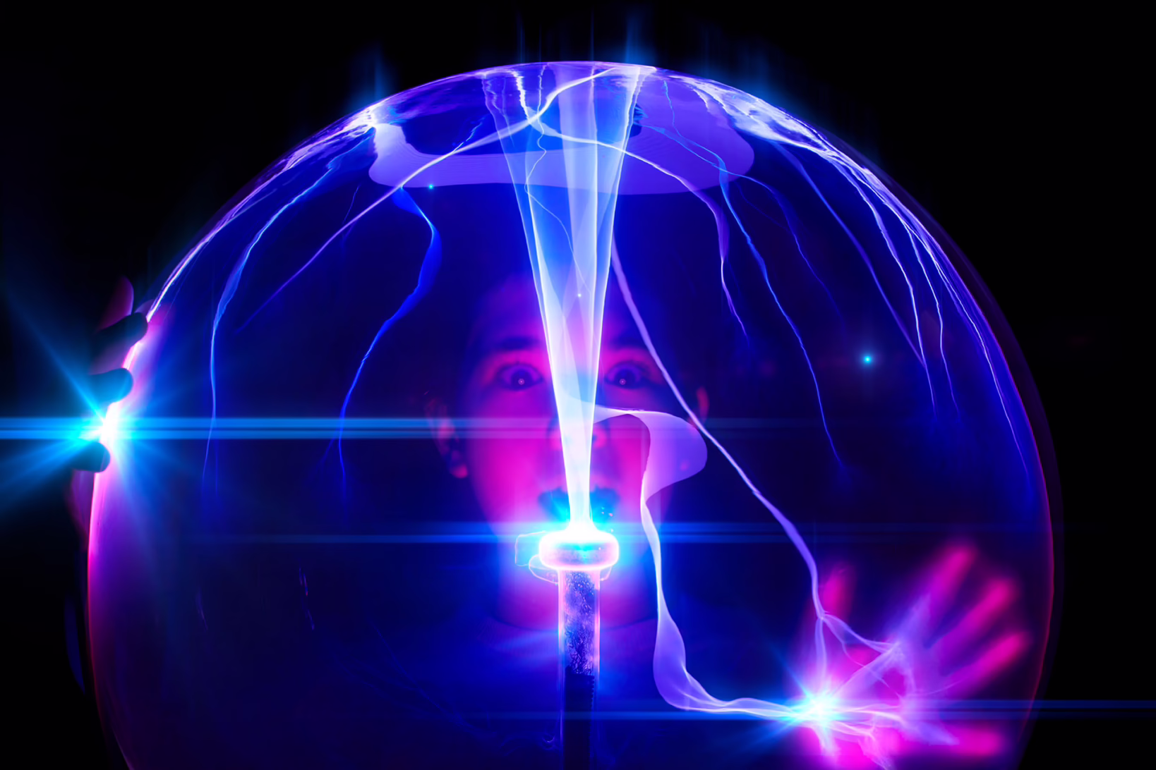 The illuminating Plasma Ball at Scitech Perth
