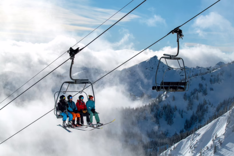 Snowboarding West Coast Crystal Mountain Resort. Photo credit: Jason Hummel