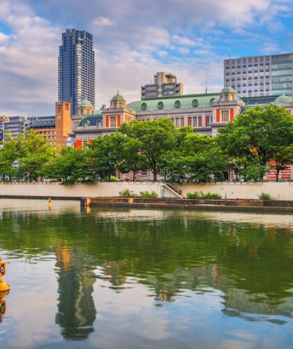 Osaka, Japan at Nakanoshima Island nestled between the Tosabori and Dōjima rivers Silverkris