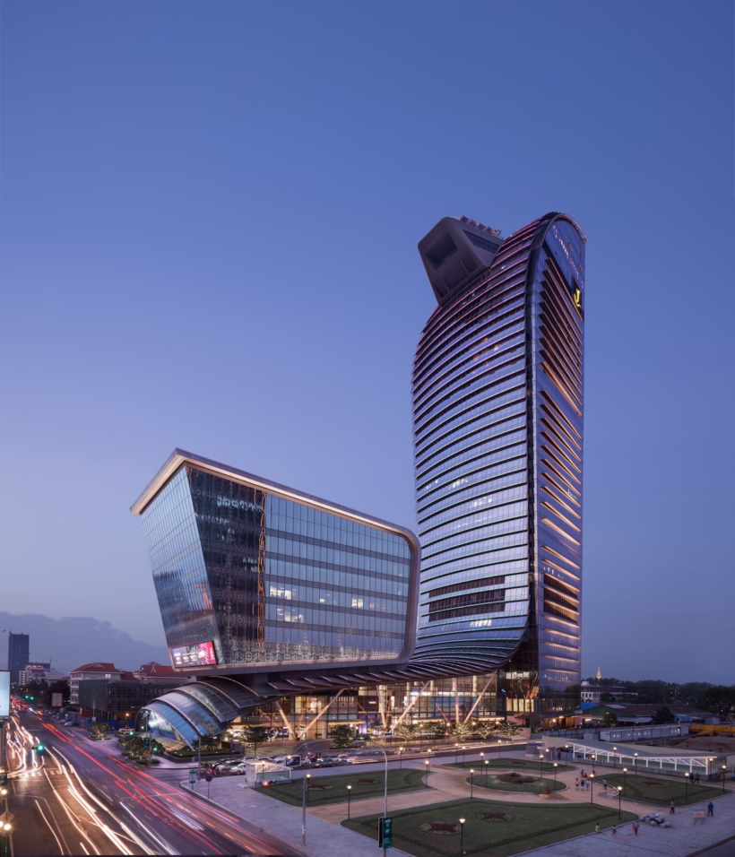 Vattanac Capital Tower-night Phnom Penh