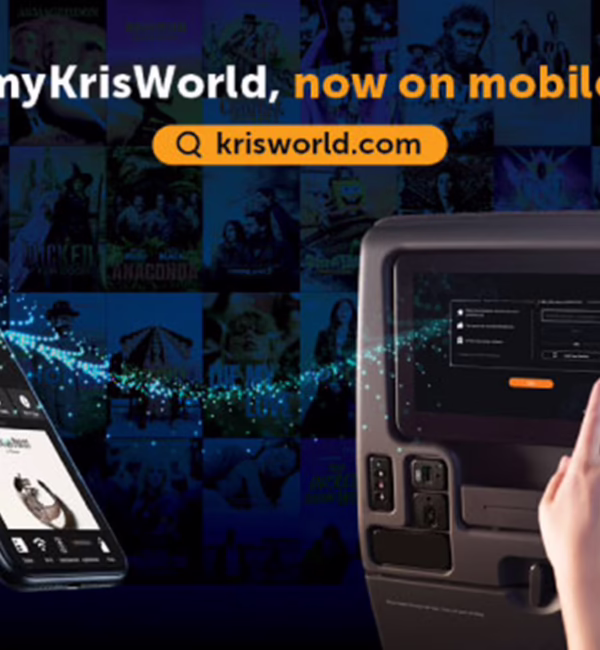 Abstract particle animation featured on Singapore Airlines KrisWorld digital entertainment platform