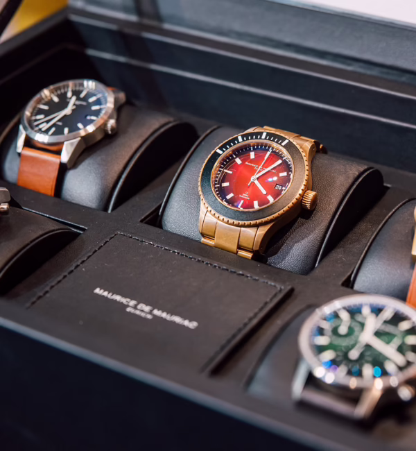 Chic watch designs at Maurice de Mauriac.