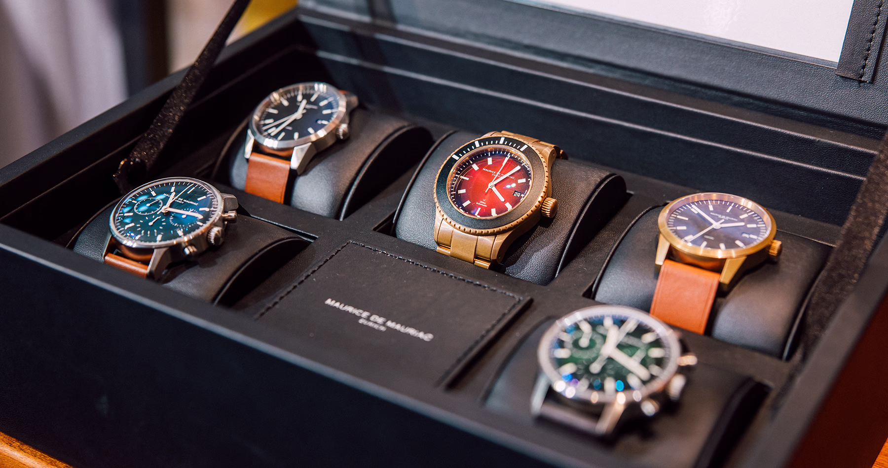 Chic watch designs at Maurice de Mauriac.