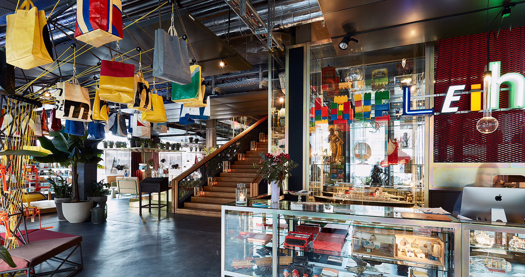 25hours Hotel's eclectic interior and decor.
