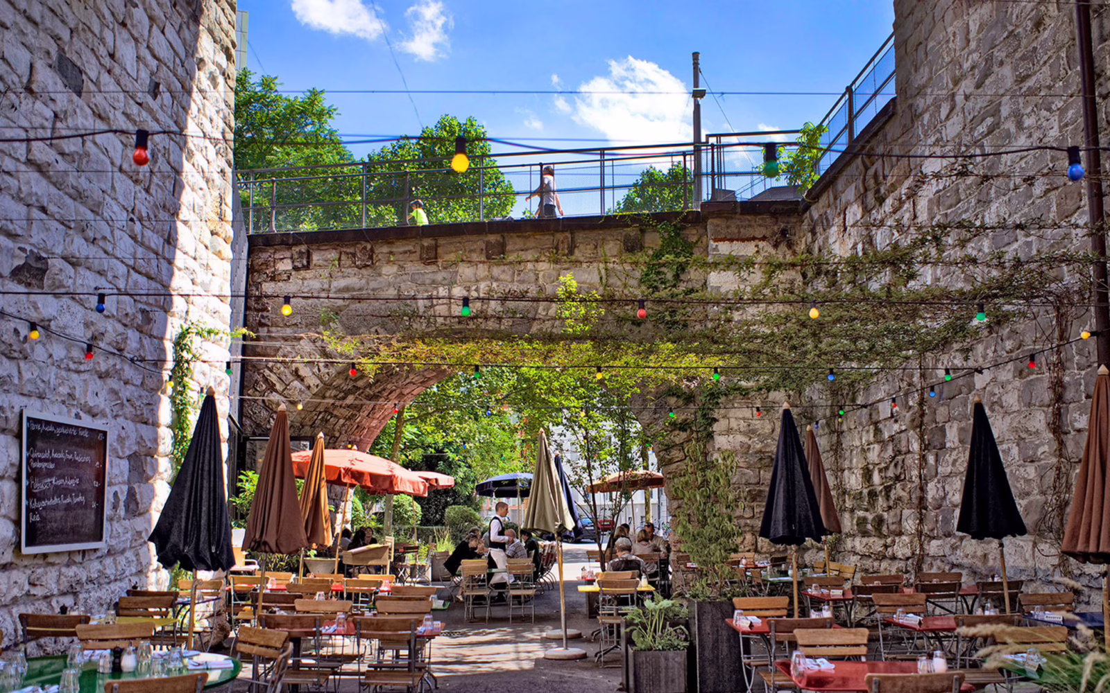 Zurich’s former railway viaduct is now known as Markthalle Im Viaduk.