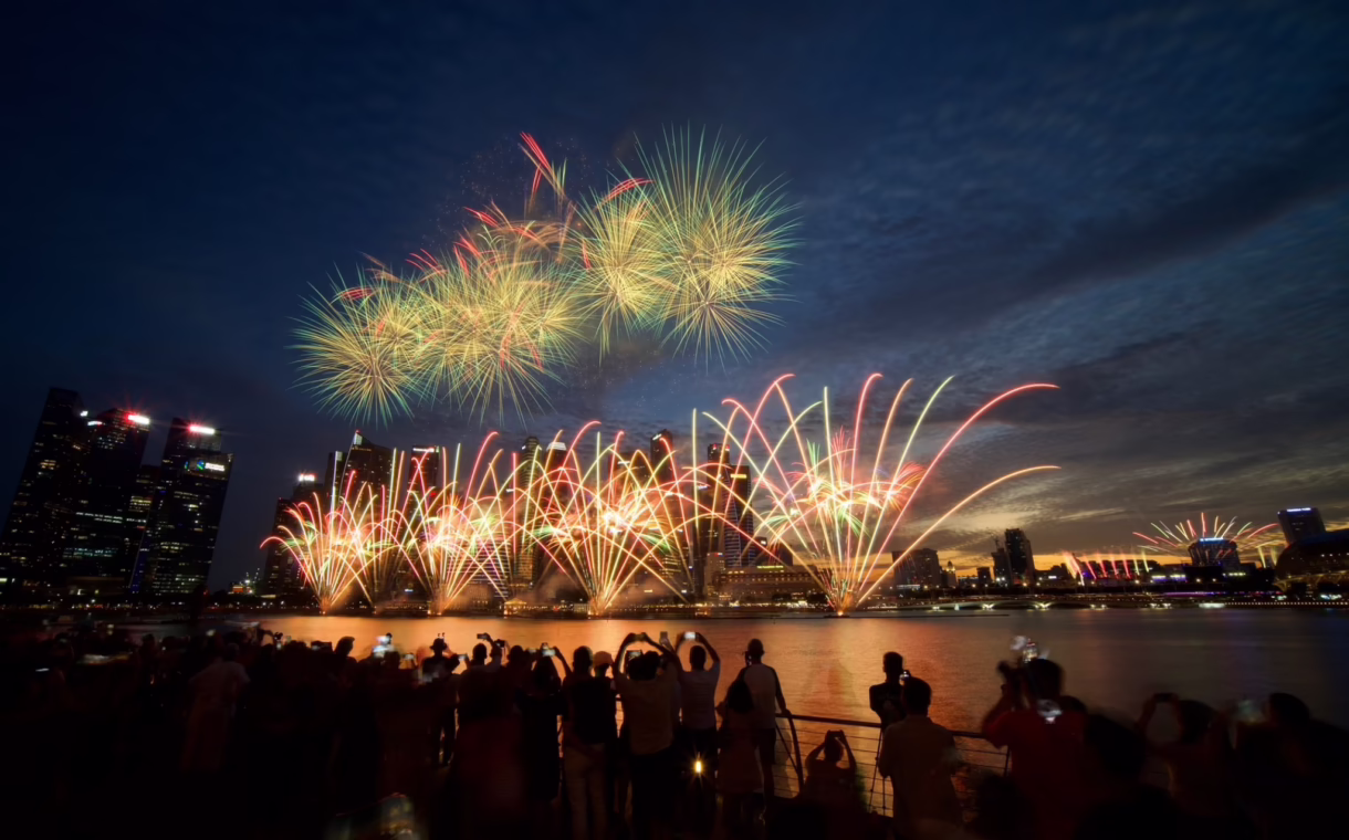 Singapore national day fireworks