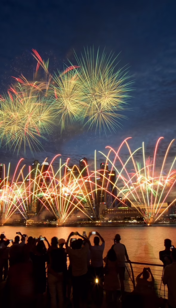 Singapore national day fireworks