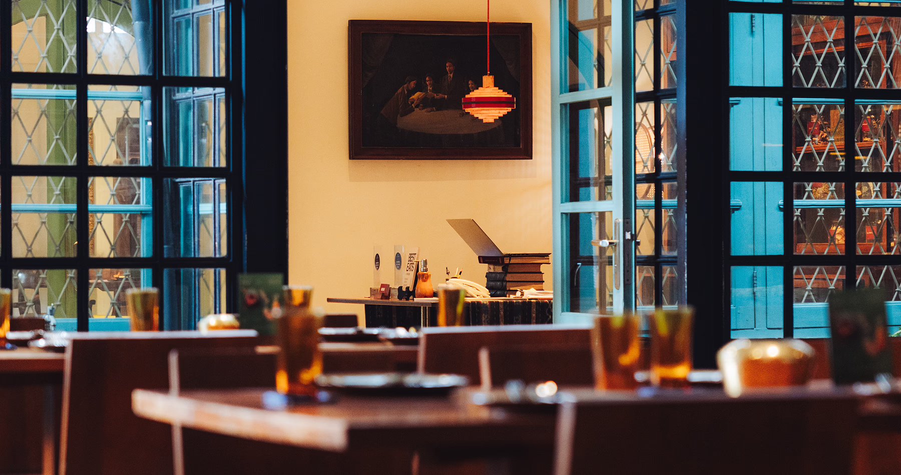 Dining area at Kaum Jakarta in Menteng