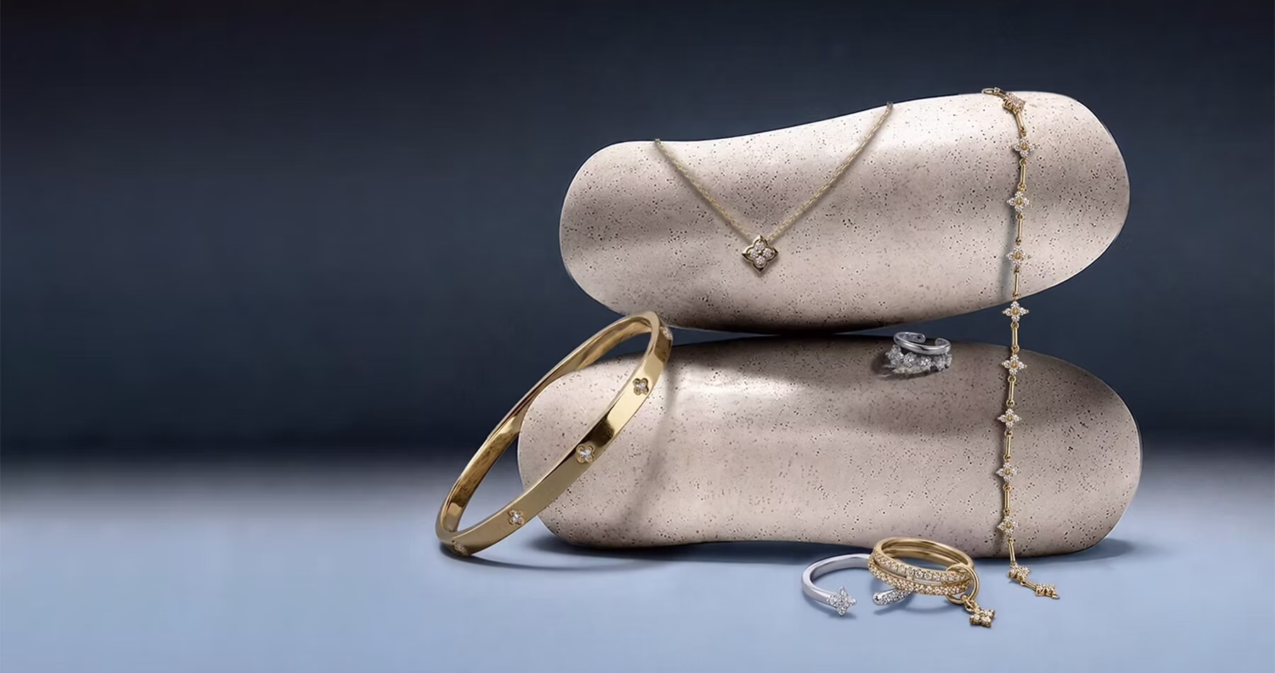Cuffed Jewellery collection featuring gold and silver necklaces, rings, bangles and ear cuffs in Jakarta