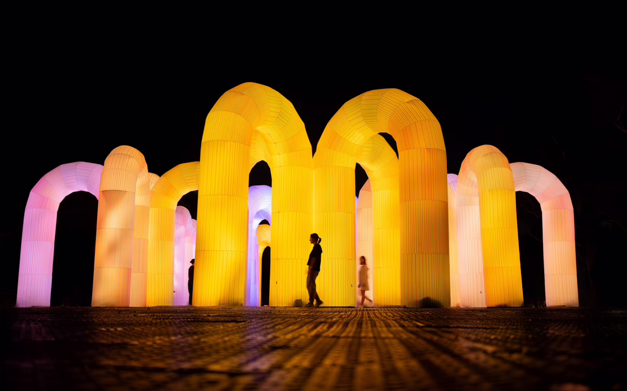 Sky Castle by ENESS illuminated at Singapore Night Festival in Bras Basah.Bugis